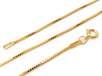 18-inch 14K Gold Filled 1mm Box Chain Finished Necklace
