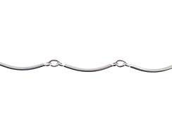 Sterling Silver Curved Bar Link Chain