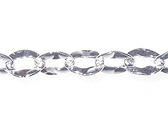 Sterling Silver Hammered Oval Link Chain