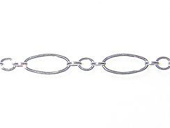 Sterling Silver 3 Small/1 Large Oval Chain