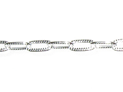 Sterling Silver Long Pattern Cable Chain