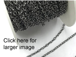OXIDIZED Sterling Silver Laser Cut Cable Chain 3mm