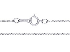 16-inch Sterling Silver 1.3mm Flat Cable Chain Necklace 