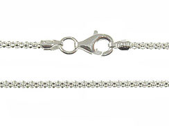 20-inch Sterling Silver 1.7mm Popcorn Chain With Bright Finish 