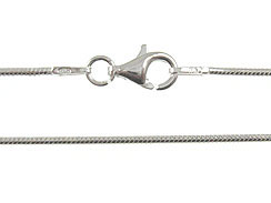 24-inch Sterling Silver 1.2mm Round Snake?Chain with Lobster Clasp Bulk Pack of 50?