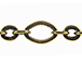 Diamond & Oval Link Chain: Antique Brass Finish