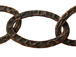Fancy Hammered Oval Chain: Antique Copper Finish - 25ft spool