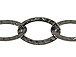 Fancy Hammered Oval Chain: Antique Gun Metal Finish - 25ft spool