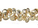 Fancy cable chain with hanging shell charms: Bright Gold Plated Finish 