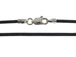 16-inch 1.5mm Round BLACK Leather Necklace With Sterling Silver Lobster Clasp  Bulk pack of 50
