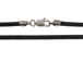 16-inch 2mm Round BLACK Leather Necklace With Sterling Silver Lobster Clasp 