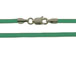 16-inch GREEN 2mm Round Rubber Necklace with Sterling Silver Lobster Clasp 
