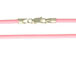 16-inch PINK 2mm Round Rubber Necklace With Sterling Silver Lobster Clasp 