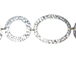 Sterling Silver Hammered Oval/Circle Link Chain
