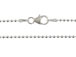 16-inch Sterling Silver 1.5mm Bead Chain with Lobster Clasp Bulk Pack of 50 