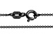 16-inch Black Rhodium Plated Sterling Silver 020 Cable Finished Chain 
