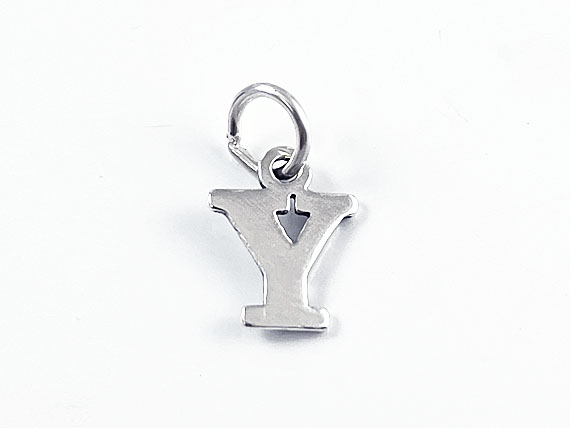 Sterling Silver Alphabet Letter Charm - Y