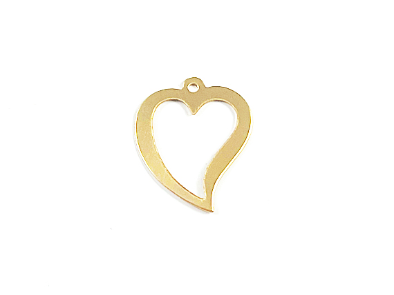 16mm Gold-Filled Open Heart Charm