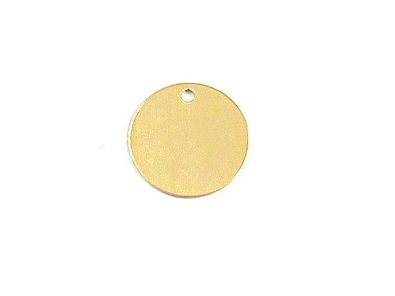 11mm Gold-Filled Round Disc Charm with Hole