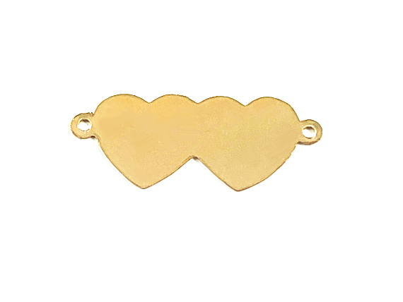 Gold-Filled Double Heart Charm
