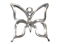Sterling Silver Butterfly Outline Charm 