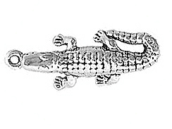 Sterling Silver Large Alligator Charm
