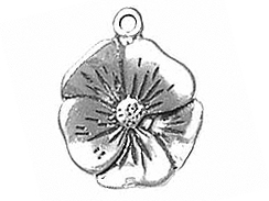 Sterling Silver Flower Charm 