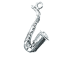 Sterling Silver Saxophone Charm 