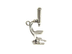 Sterling Silver Microscope Charm 