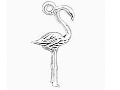 Sterling Silver Flamingo Charm 