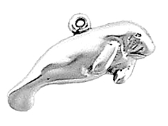 Sterling Silver Manatee Charm 