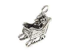 Sterling Silver Sleigh Charm 