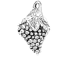 Sterling Silver Grapes Charm 