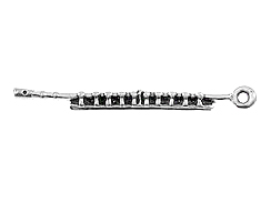Sterling Silver Flute Charm 