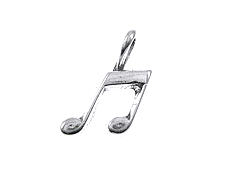 Sterling Silver Musical Note Charm 