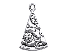 Sterling Silver Pizza Slice Charm 