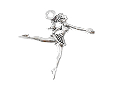 Sterling Silver Ballerina Charm 