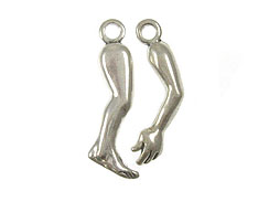 Sterling Silver Arm & Leg 2 Pieces Charm 