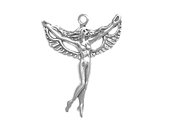 Sterling Silver Right Facing Winged Fairy Charm 
