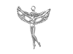 Sterling Silver Left Facing Fairy Charm 