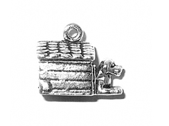 Sterling Silver Dog In Dog House Charm 