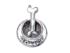 Sterling Silver Rover Dog Bowl with Bone Charm 