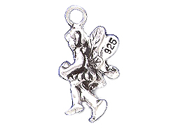 Sterling Silver Fairy On Branch Charm 