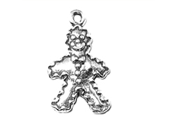 Sterling Silver Gingerbread Charm 