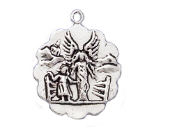 Sterling Silver Guardian Angel Charm 