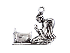 Sterling Silver Angel with Baby Charm 