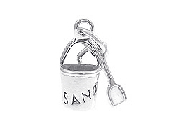 Sterling Silver 2 Piece Pail & Shovel Charm with Jumpring