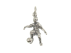 Sterling Silver Soccer Player Charm 