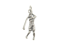 Sterling Silver Female Golfer Charm 
