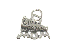 Sterling Silver Cheerleader Mom Charm with Jumpring